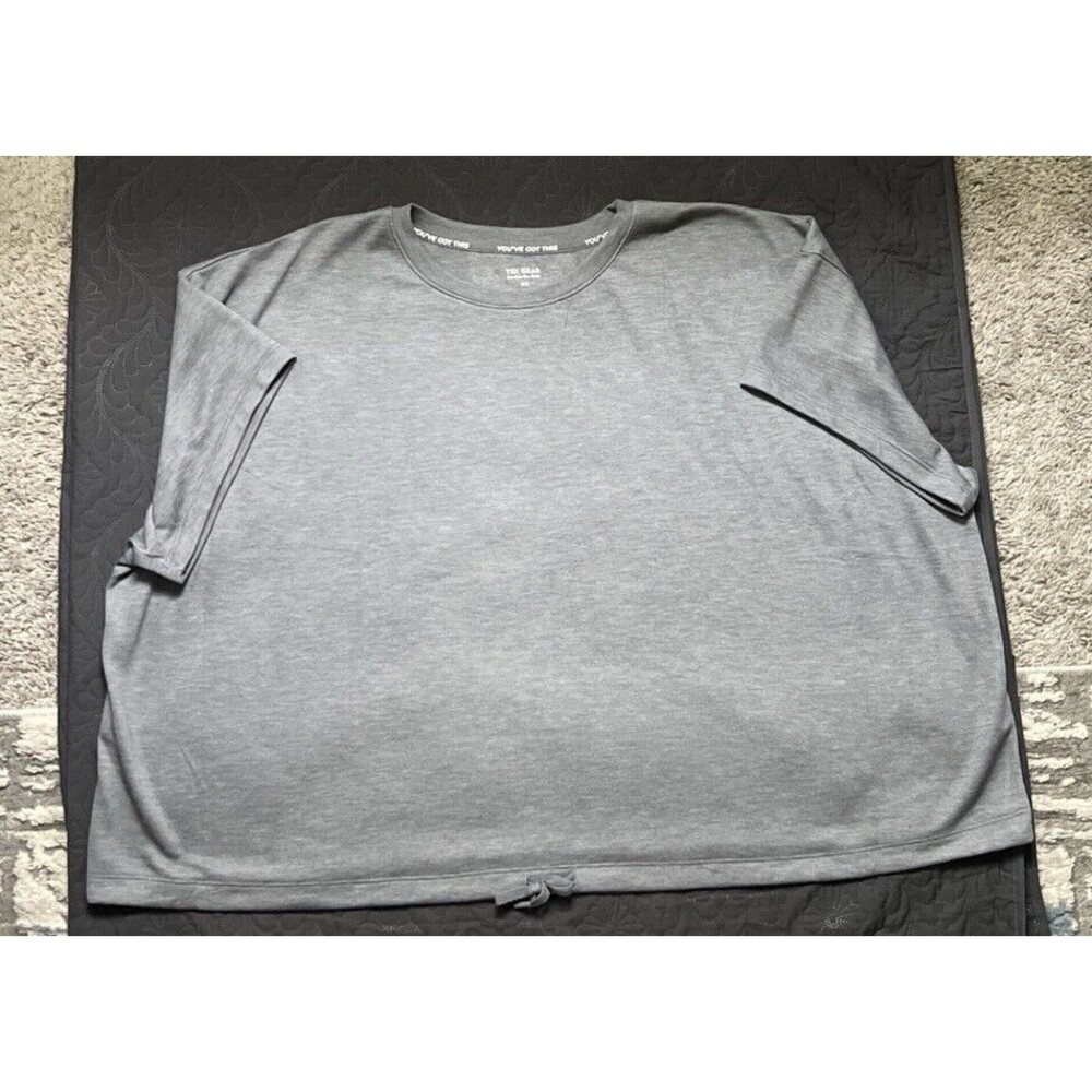 Tek Gear Workout Gear Short Sleeve Crop w/Drawstring Top Plus SZ 4X Athleisure